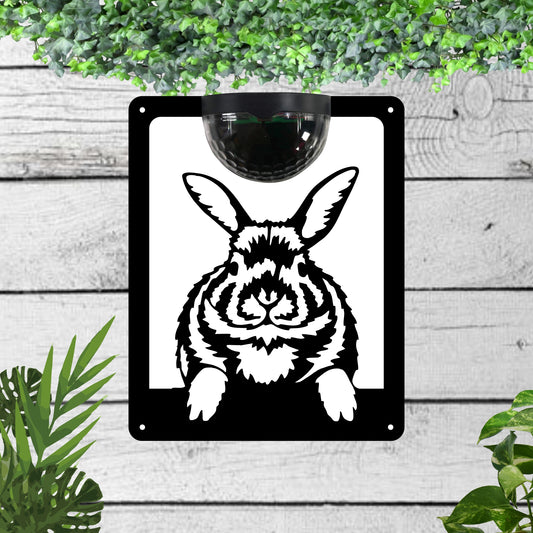 Rabbit Garden Solar Wall Plaque Wall Art