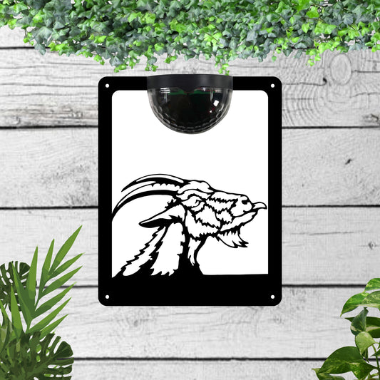 Goat Garden Solar Wall Plaque Wall Art