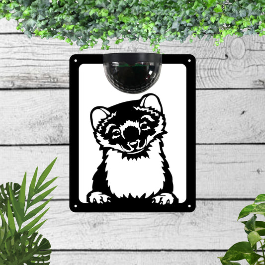 Stoat Garden Solar Wall Plaque Wall Art