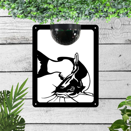 Catfish Garden Solar Wall Plaque Wall Art
