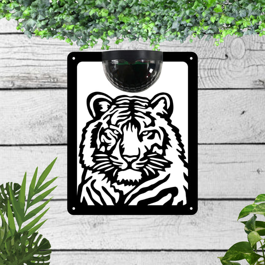 Tiger Garden Solar Wall Plaque Wall Art