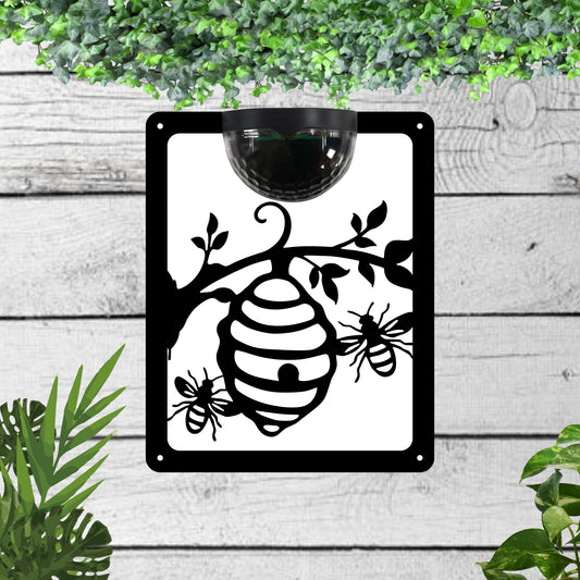 Beehive Garden Solar Wall Plaque Wall Art