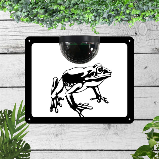 Frog Garden Solar Wall Plaque Wall Art