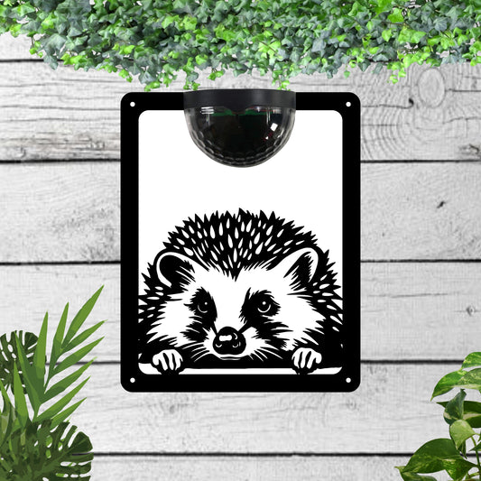 Hedgehog Garden Solar Wall Plaque Wall Art