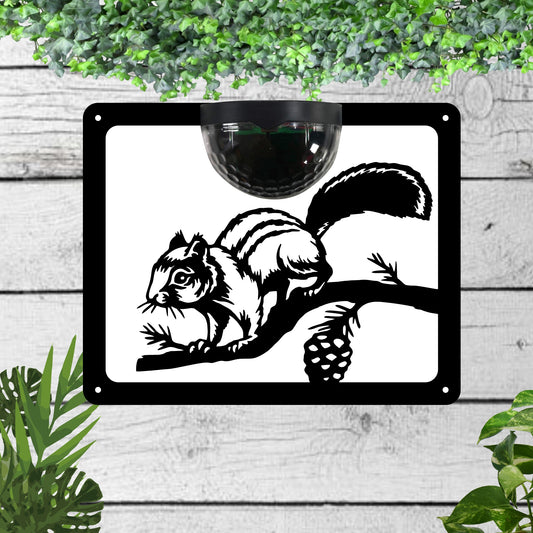 Squirrel Garden Solar Wall Plaque Wall Art