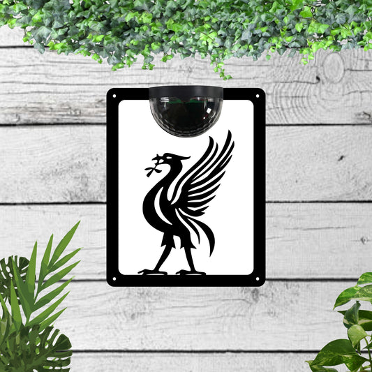 Liver Bird Garden Solar Wall Plaque Wall Art