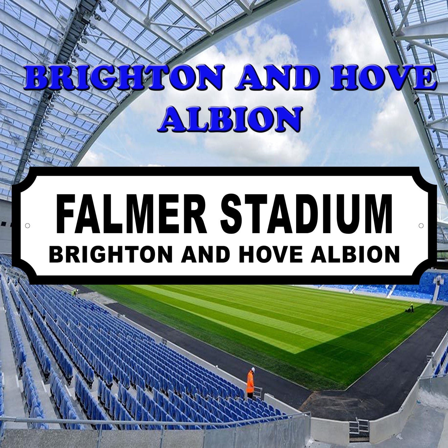 Brighton & Hove Albion Acrylic Garden Sign indoor/outdoor