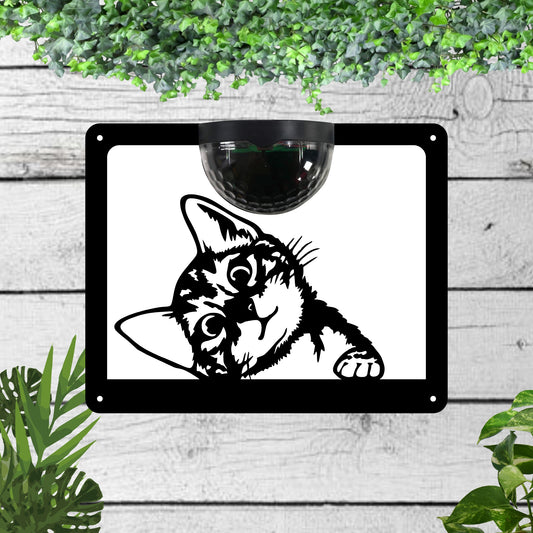 Cat Garden Solar Wall Plaque Wall Art