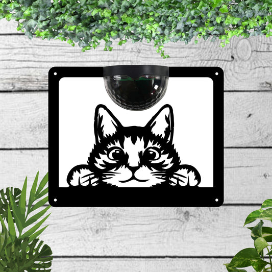 Cat Garden Solar Wall Plaque Wall Art