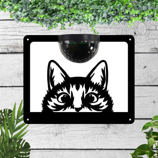 Cat Garden Solar Wall Plaque Wall Art