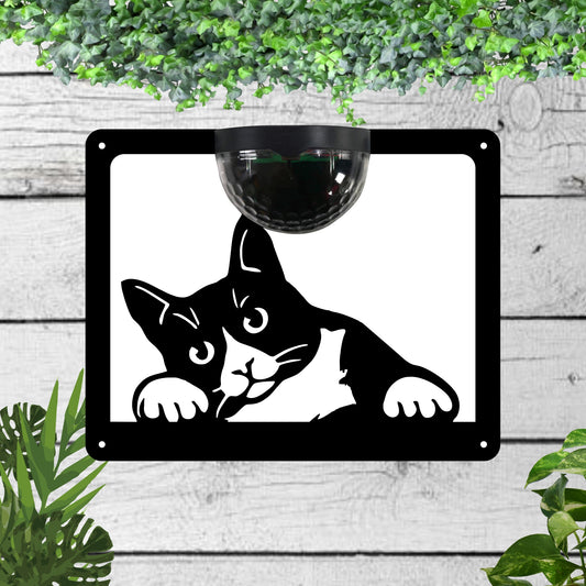 Cat Garden Solar Wall Plaque Wall Art
