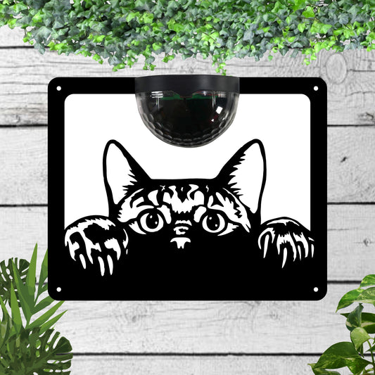 Cat Garden Solar Wall Plaque Wall Art