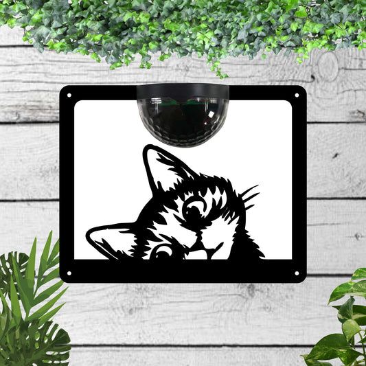 Cat Garden Solar Wall Plaque Wall Art