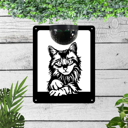 Cat Garden Solar Wall Plaque Wall Art