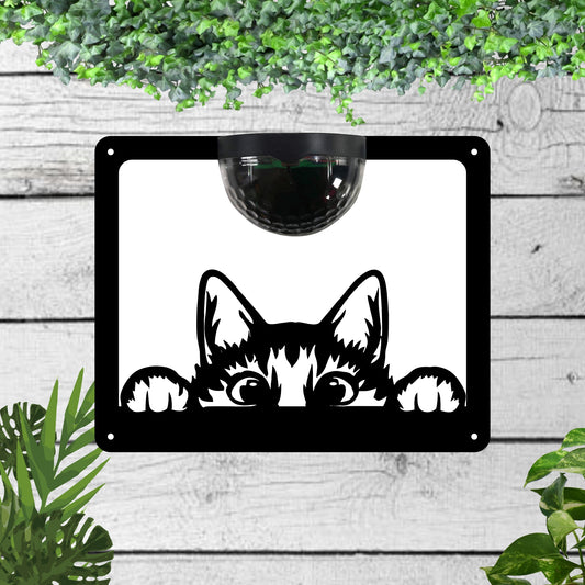 Cat Garden Solar Wall Plaque Wall Art