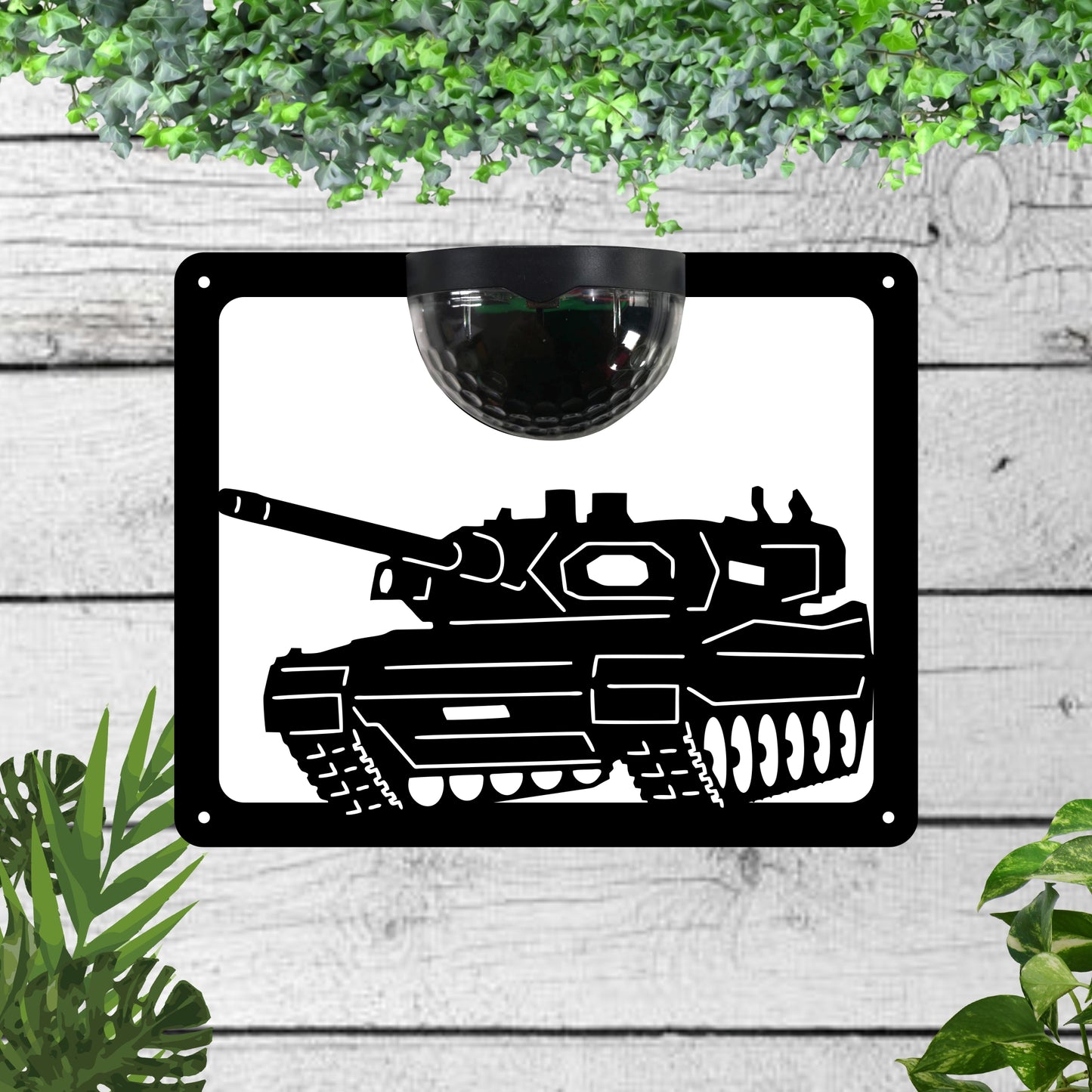 Tank Garden Solar Wall Plaque Wall Art