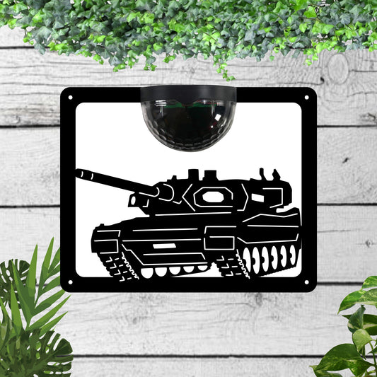 Tank Garden Solar Wall Plaque Wall Art