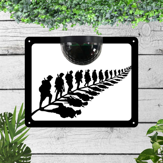 Reflections of soldiers Garden Solar Wall Plaque Wall Art