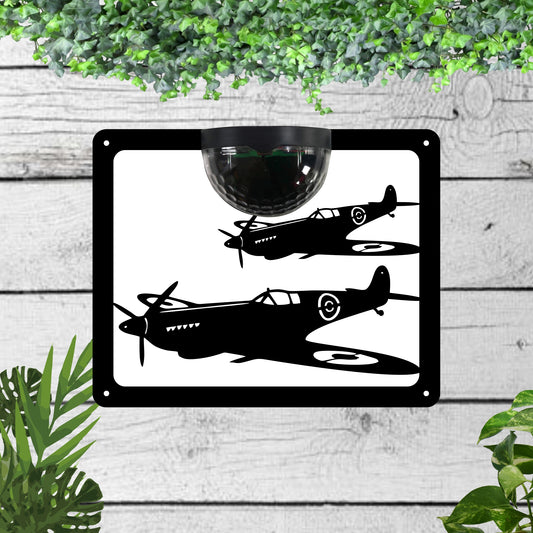 Spitfires Garden Solar Wall Plaque Wall Art