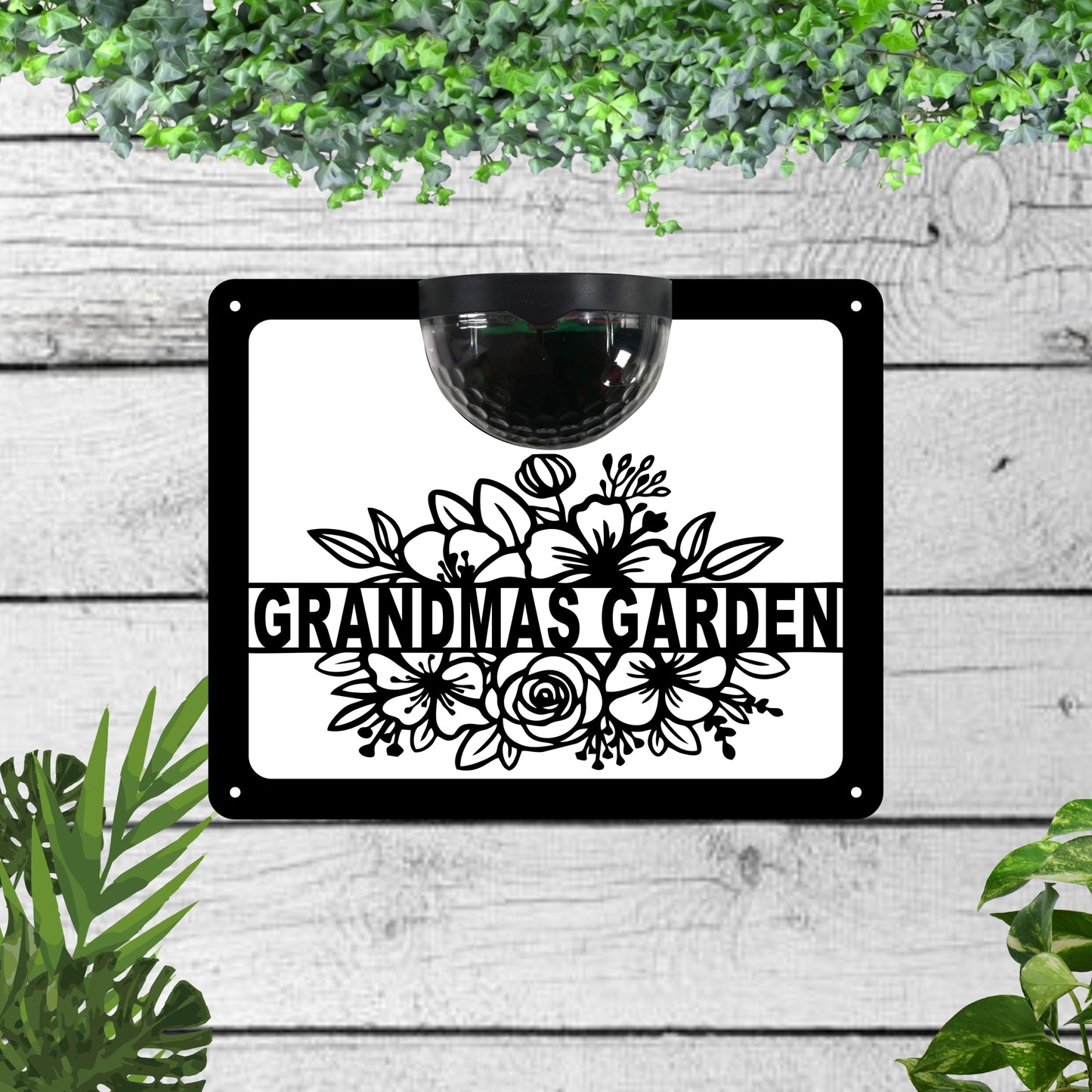 Grandmas Garden Solar Wall Plaque Wall Art