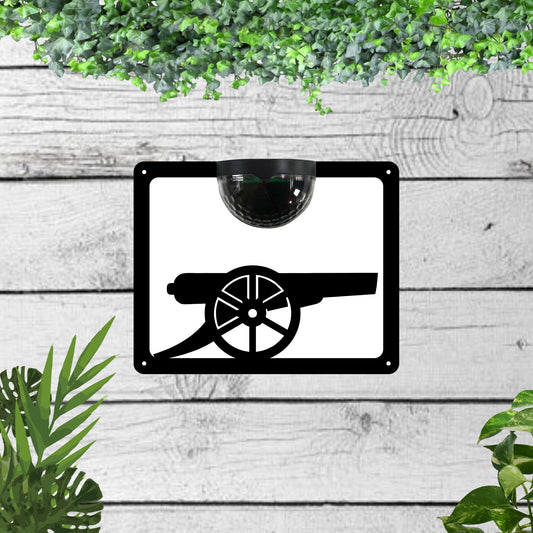Cannon Garden Solar Wall Plaque Wall Art