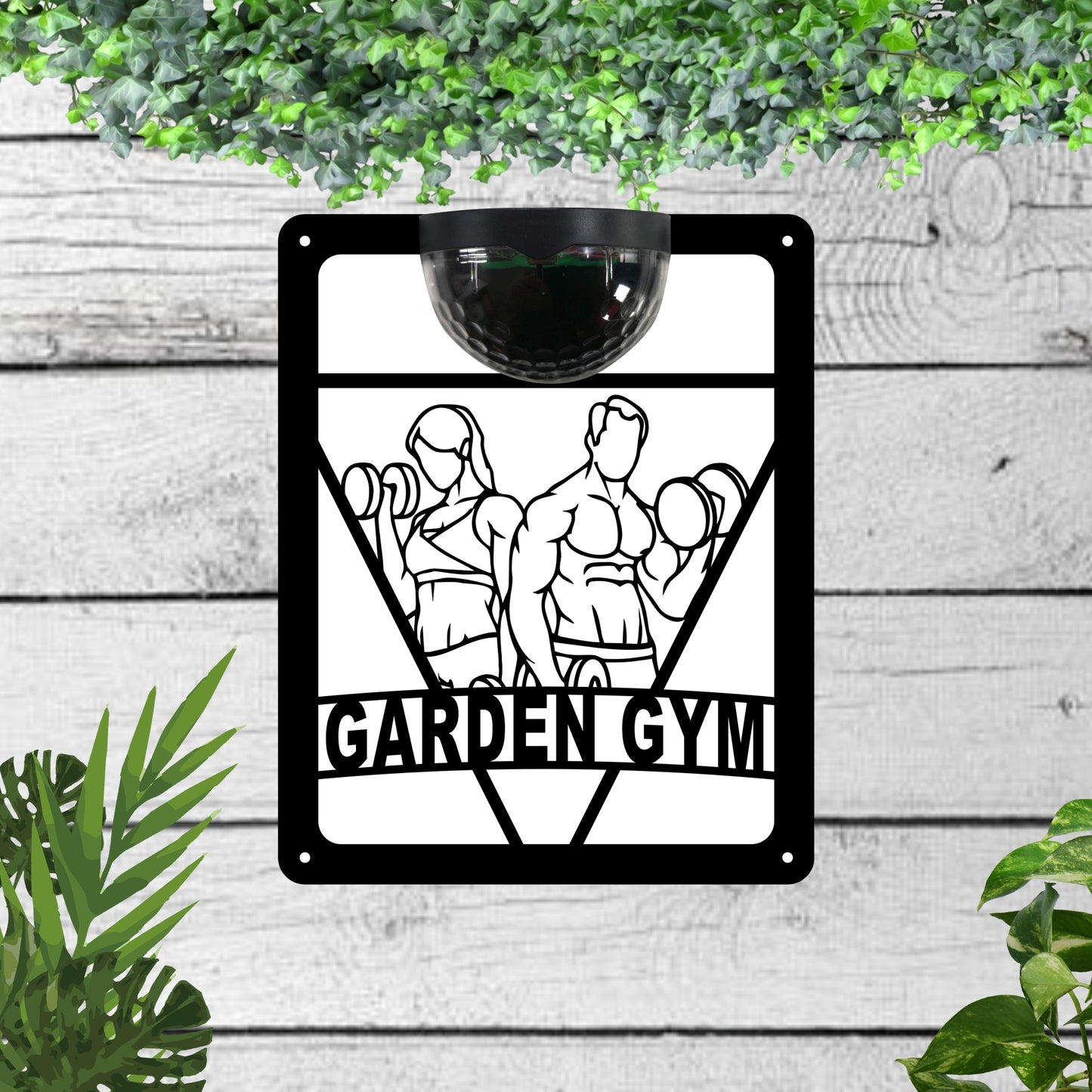 Garden Gym Garden Solar Wall Plaque Wall Art
