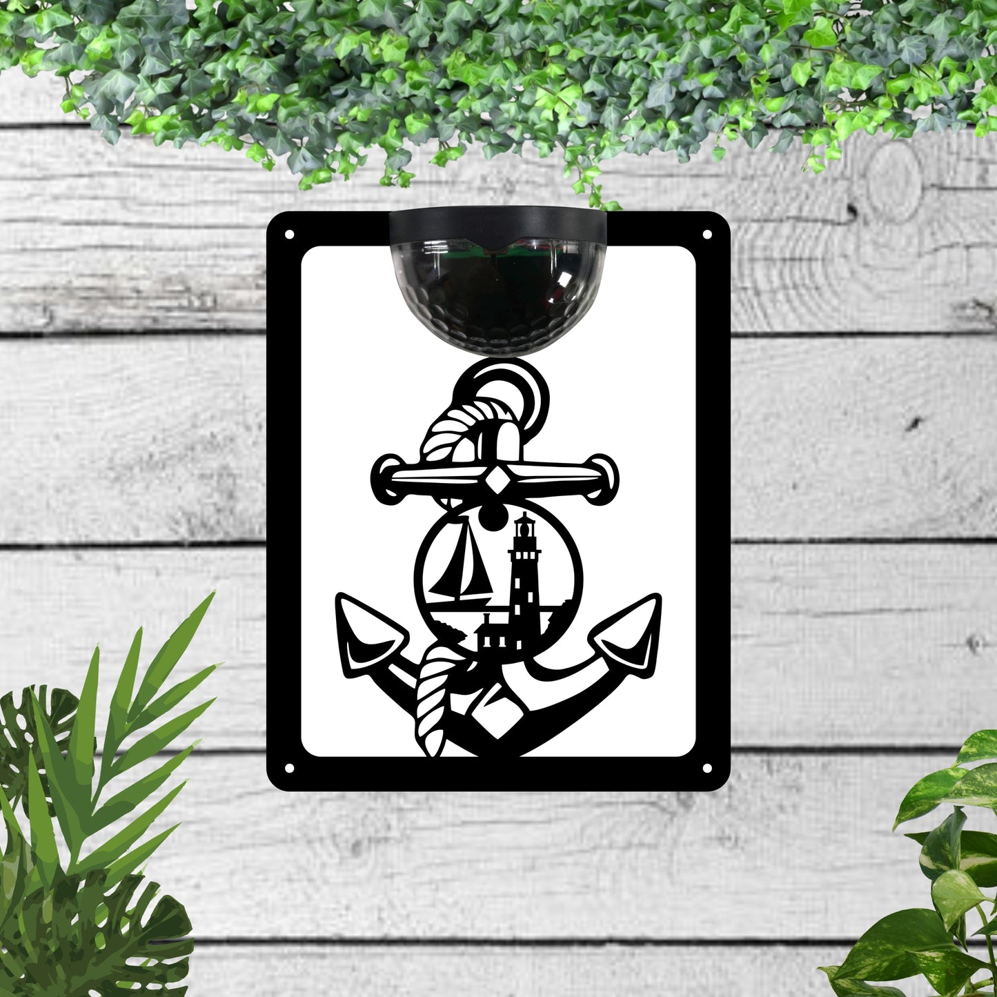 Anchor Garden Solar Wall Plaque Wall Art