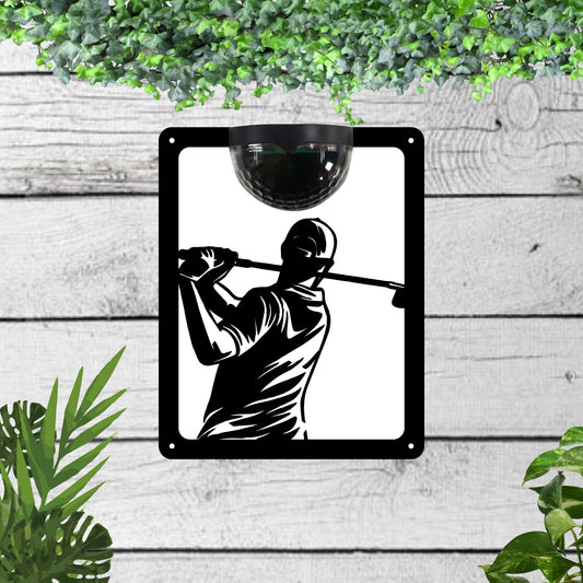 Golf Garden Solar Wall Plaque Wall Art