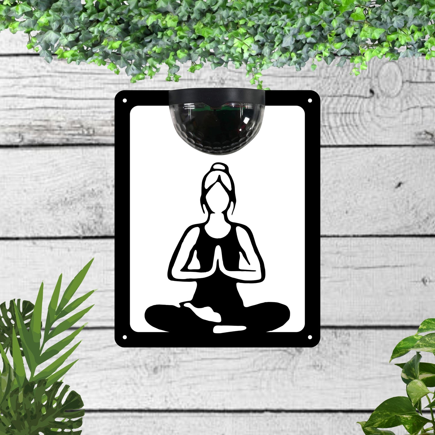 Yoga Garden Solar Wall Plaque Wall Art