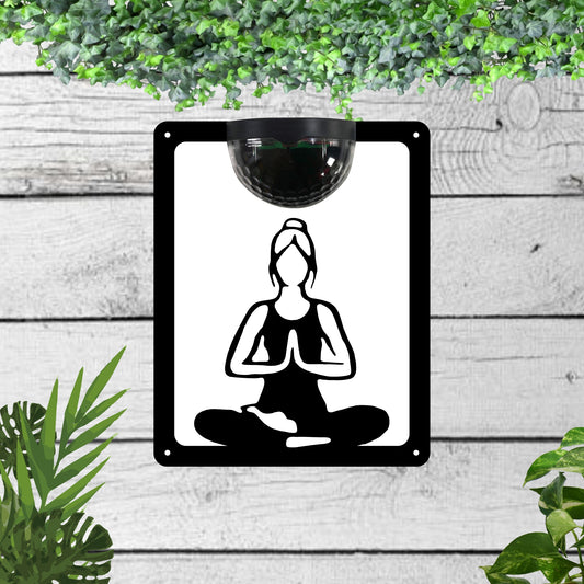 Yoga Garden Solar Wall Plaque Wall Art