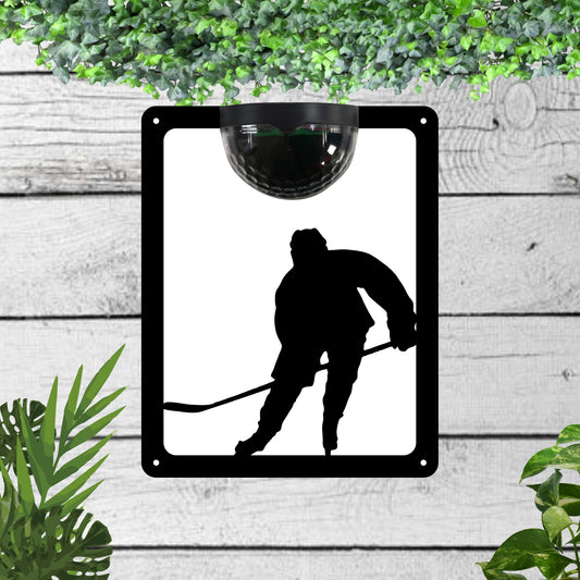 Hockey Garden Solar Wall Plaque Wall Art