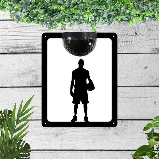 Footballer Garden Solar Wall Plaque Wall Art