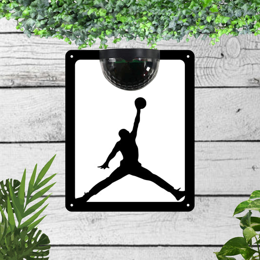 Basketball Garden Solar Wall Plaque Wall Art