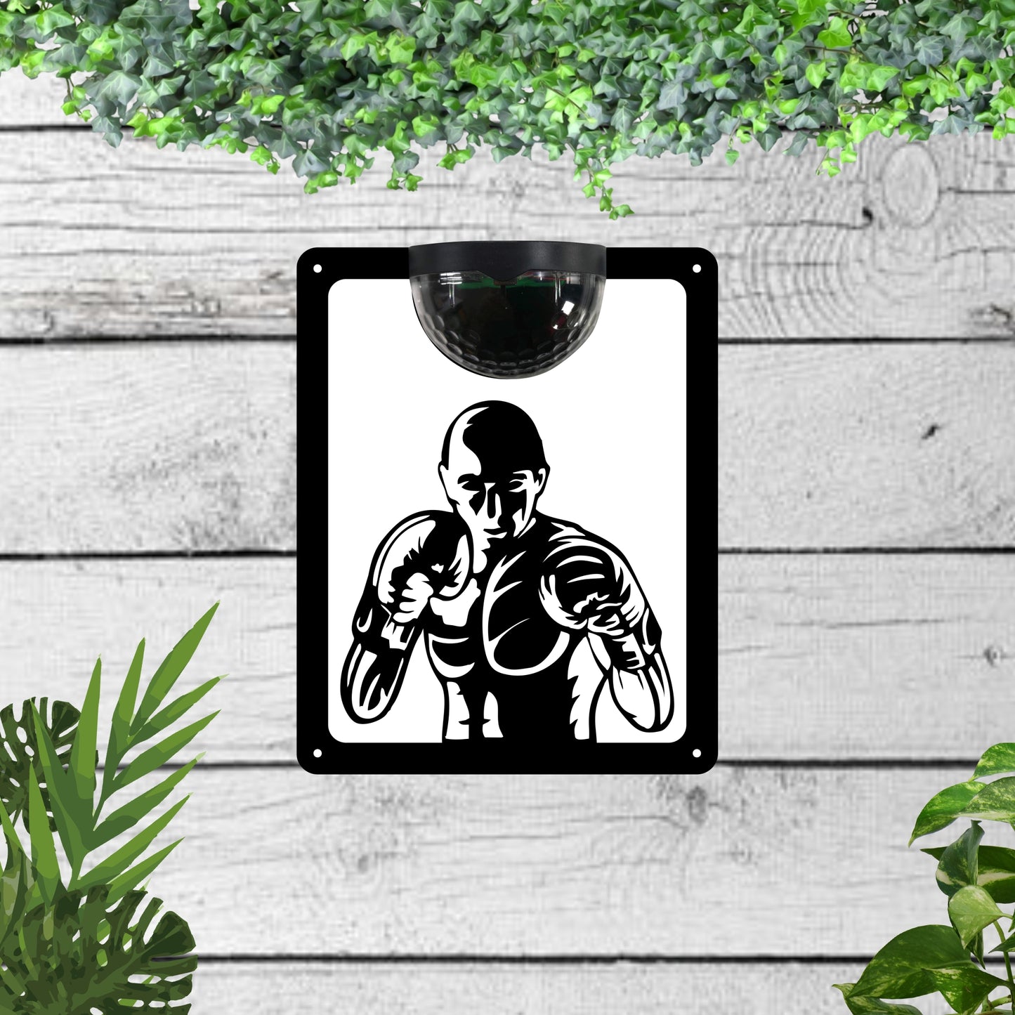 Boxer Garden Solar Wall Plaque Wall Art