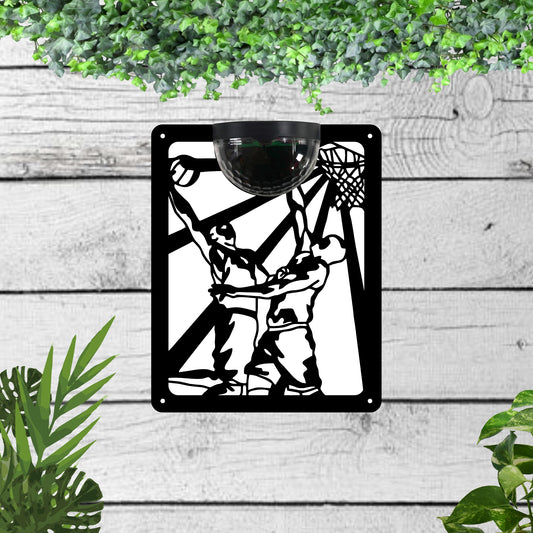 Basketball Garden Solar Wall Plaque Wall Art