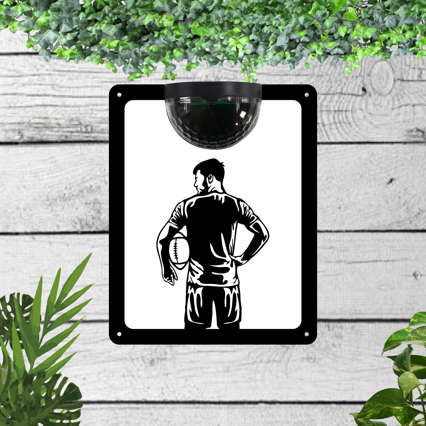 Rugby Garden Solar Wall Plaque Wall Art