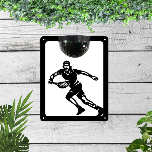 Tennis Garden Solar Wall Plaque Wall Art