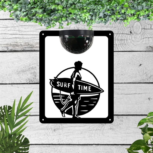 Surfer Garden Solar Wall Plaque Wall Art
