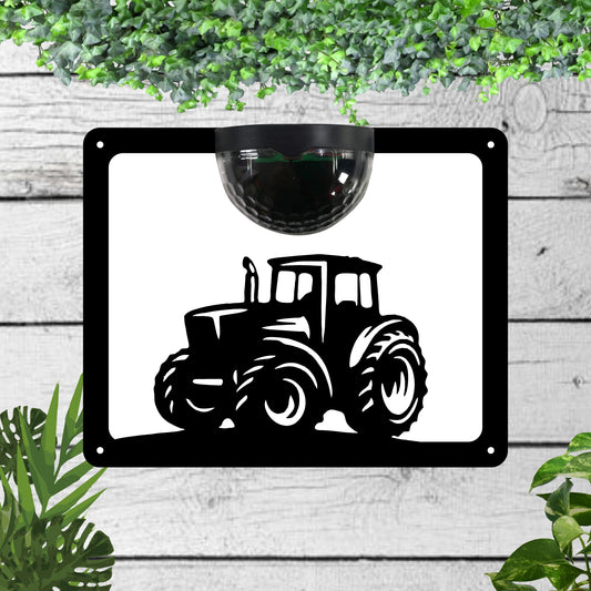 Tractor Garden Solar Wall Plaque Wall Art