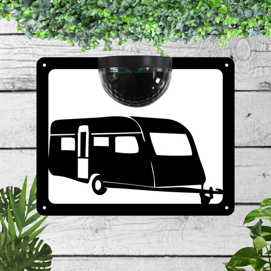 Caravan Garden Solar Wall Plaque Wall Art