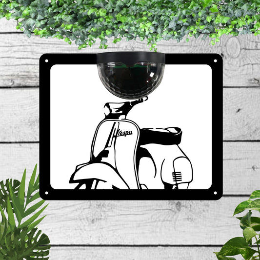 Scooter Garden Solar Wall Plaque Wall Art