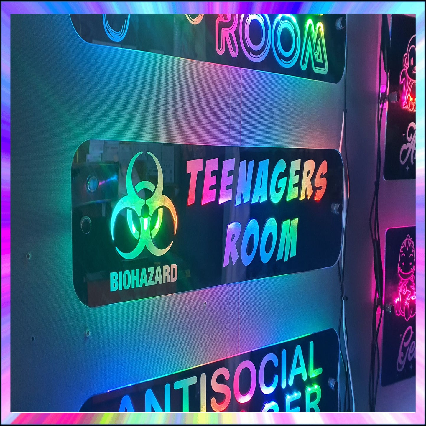 Teenagers Room L.E.D Mirror with 366 Light Modes and 12 Static Light Colours and remote