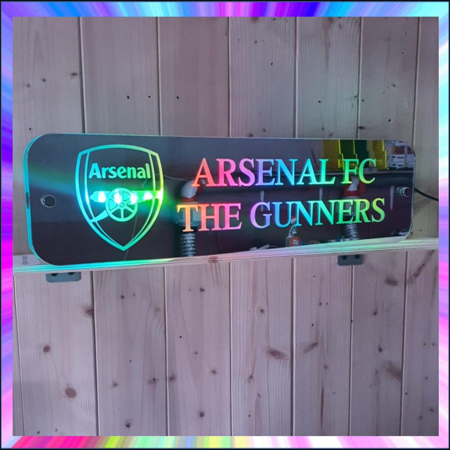 Arsenal L.E.D Mirror with 366 Light Modes and 12 Static Light Colours and remote