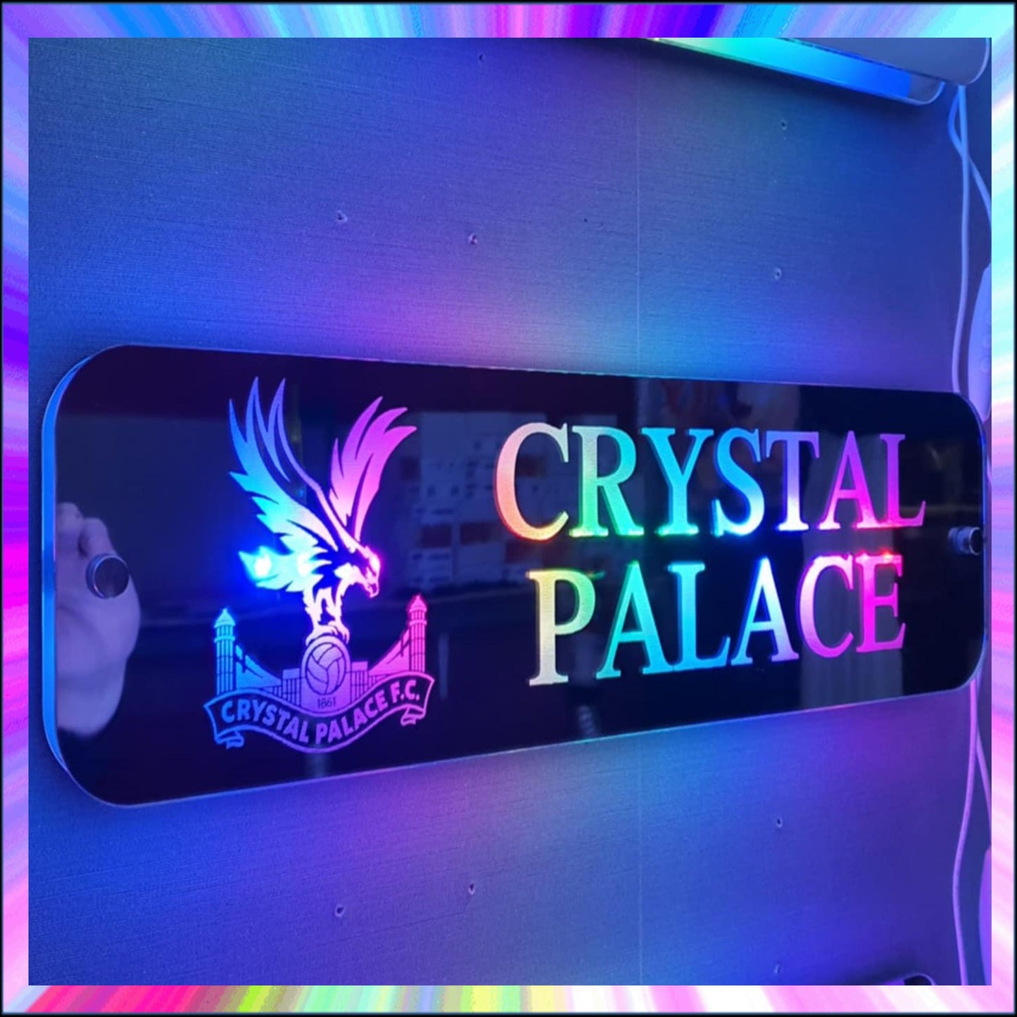 Crystal Palace L.E.D Mirror with 366 Light Modes and 12 Static Light Colours and remote