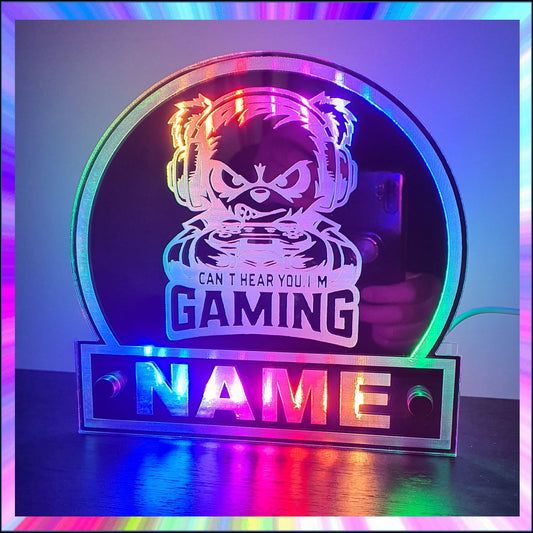 Gaming Personalised L.E.D Mirror with 366 Light Modes and 12 Static Light Colours and remote
