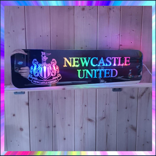 Newcastle United L.E.D Mirror with 366 Light Modes and 12 Static Light Colours and remote