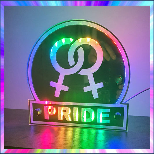 Pride Personalised L.E.D Mirror with 366 Light Modes and 12 Static Light Colours and remote