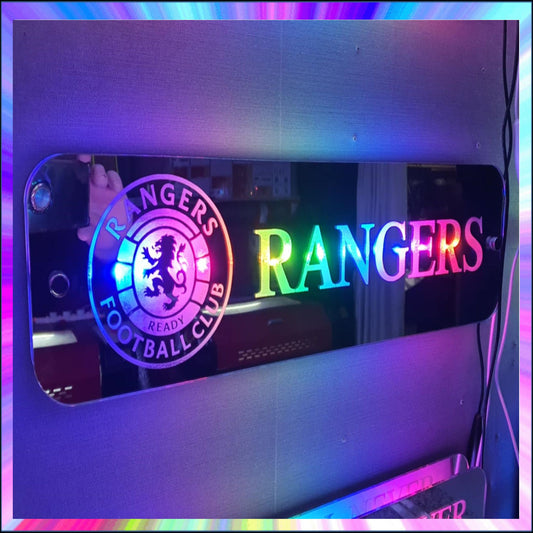 Rangers L.E.D Mirror with 366 Light Modes and 12 Static Light Colours and remote