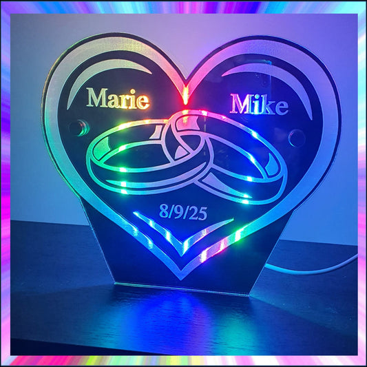 Rings Personalised L.E.D Mirror with 366 Light Modes and 12 Static Light Colours and remote
