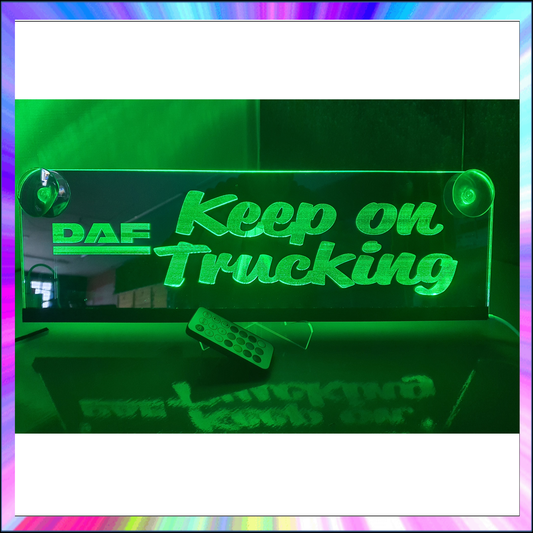 Keep On Trucking Any Logo Vehicle L.E.D Mirror with 366 Light Modes and 12 Static Light Colours and remote